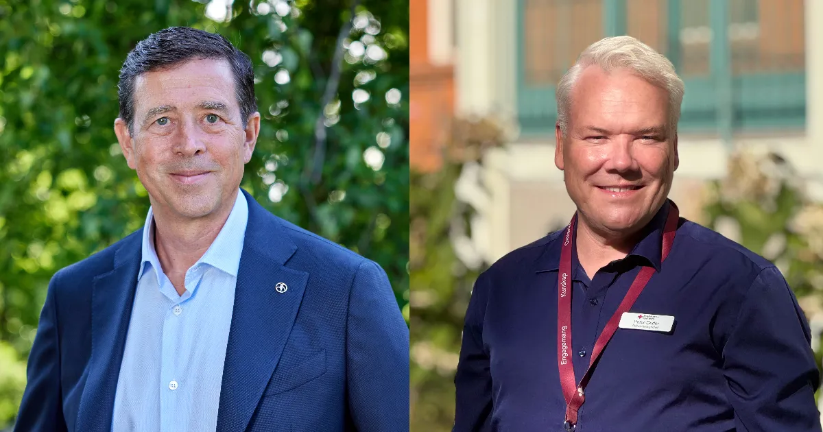 Erik Wassberg, sjukhusdirektör, och Peter Ceder, äldreomsorgschef på Stockholms Sjukhem.