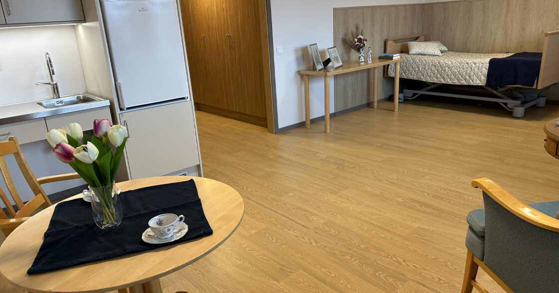 Lägenhet på äldreboendet Mosaiken i Bromma.