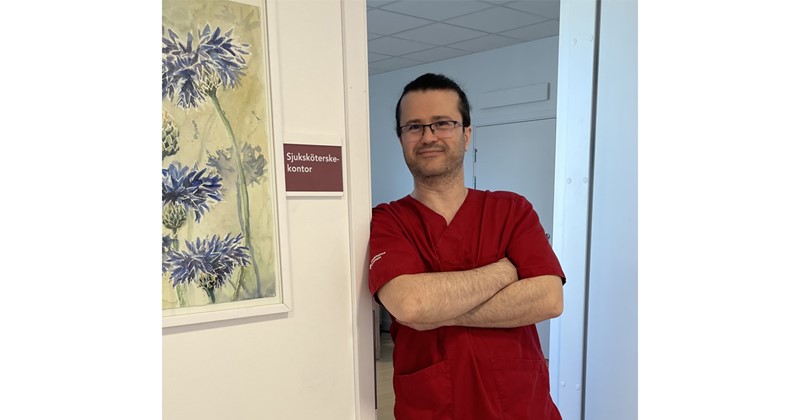 Mats, sjuksköterska på äldreboendet Nyckelharpan i Upplands Väsby.